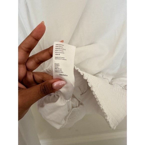 Maeve by Anthropologie Michaela White Long Sleeve Top Size Medium - Picture 6 of 6